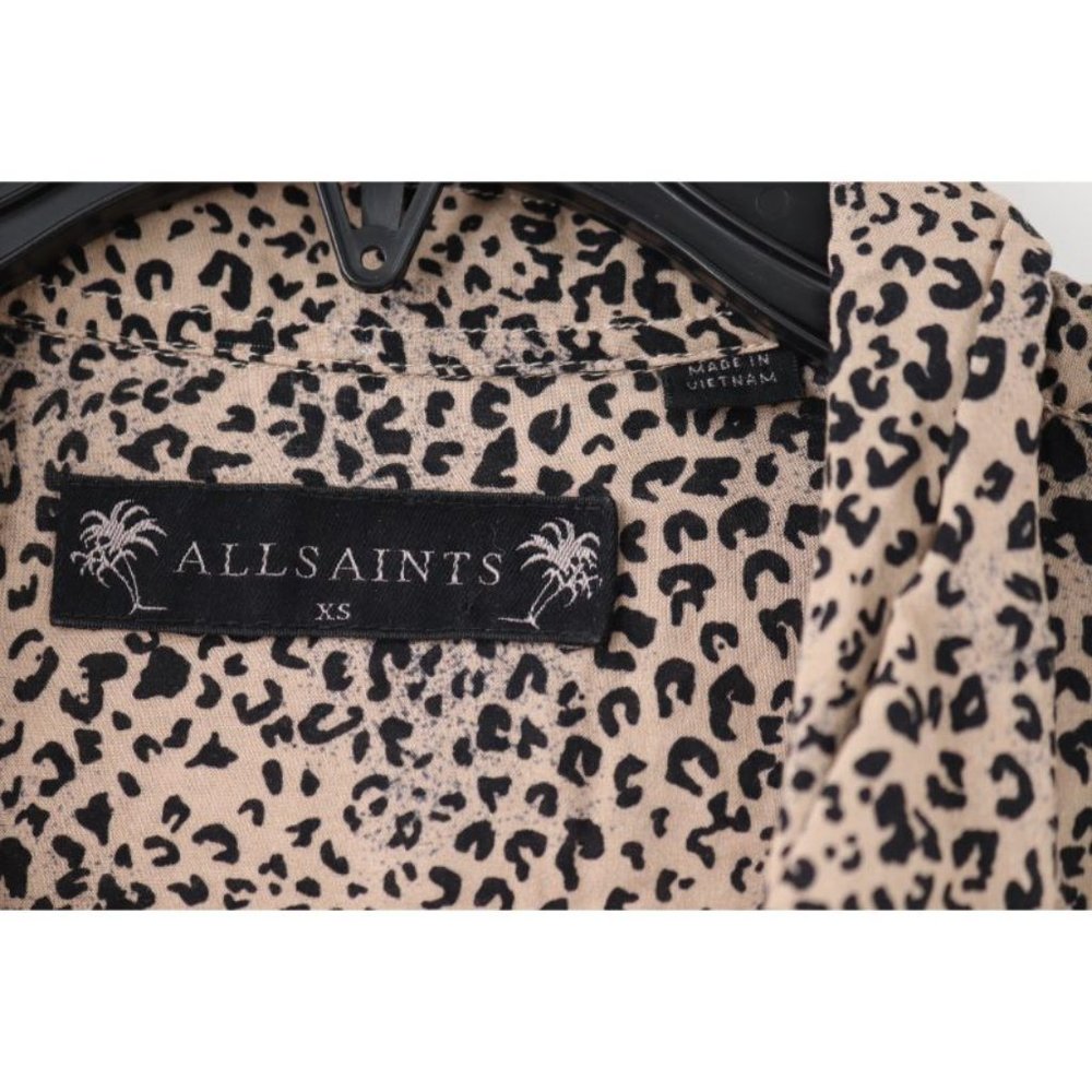 All saints shirt Mens XS Diffusion short sleeve animal print viscose lightweight - Picture 5 of 10